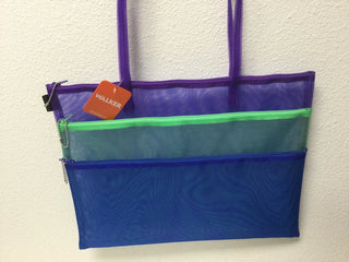 Walker Mesh Bag Triple Zip with Handle in three sizes