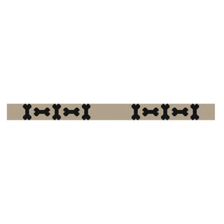 Tan bones dog collar