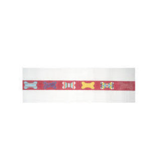 Patchwork Bones Pink Dog Collar