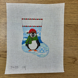 Penguin with Snowballs Mini Stocking