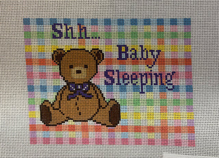 Plaid Baby Sleeping Bear