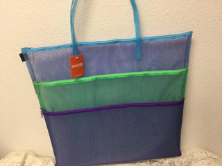 Walker Mesh Bag Triple Zip with Handle in three sizes