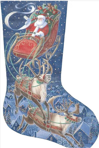 Santa Flying Through the Stars Stocking