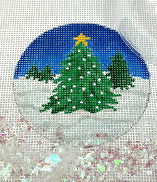Trees with Star Snow Globe Ornament