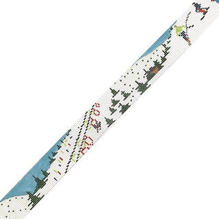 Winter Ski Scene Belt